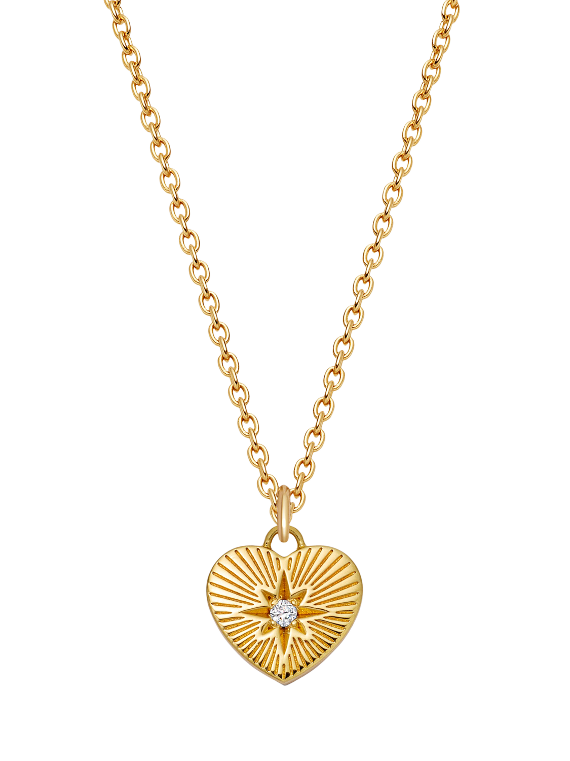 Product image 1 of 2, which shows Astley Clarke Biography Heart Pendant Necklace, Gold