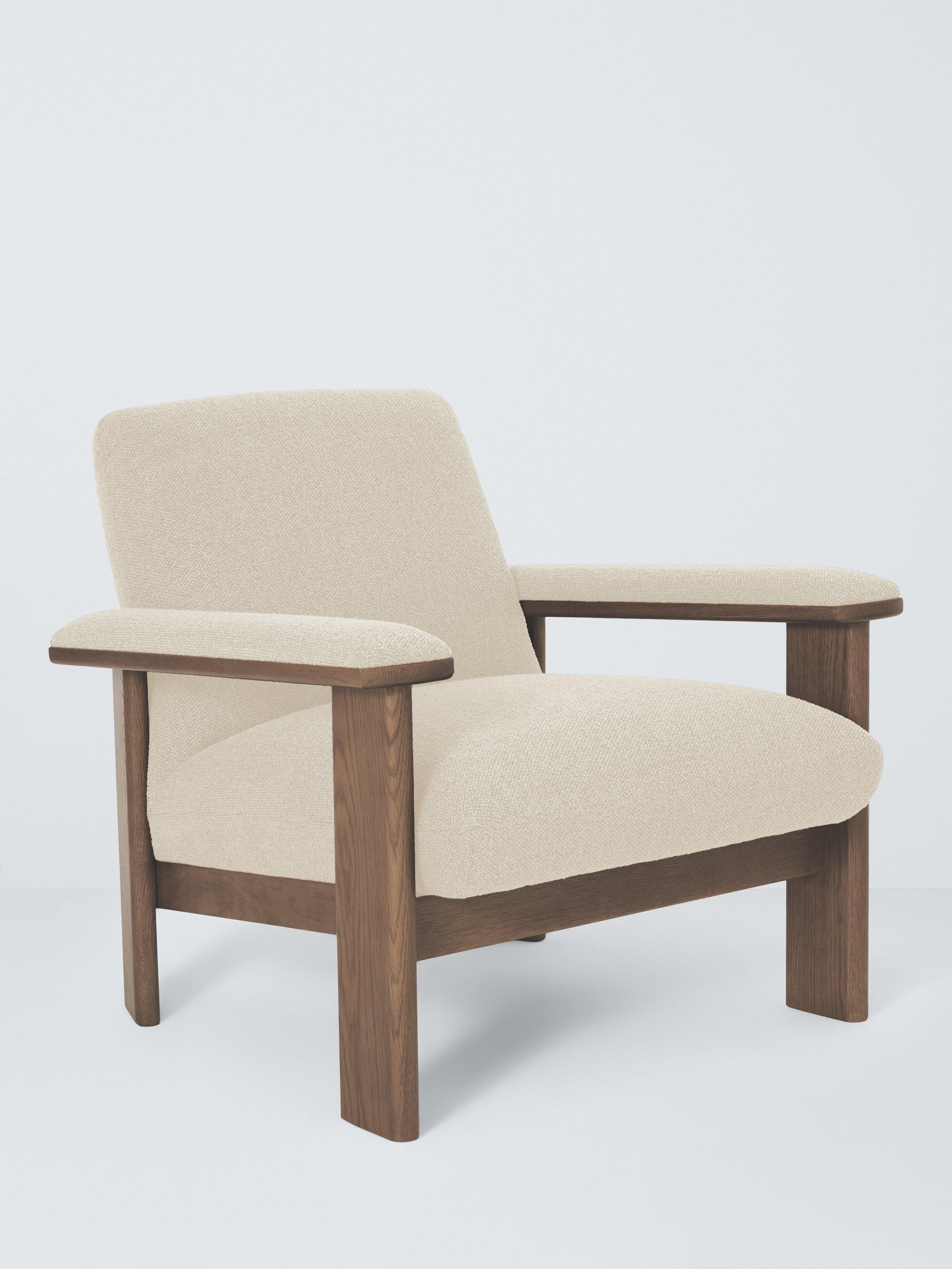 Plank Range, John Lewis Plank Armchair, Green Boucle
