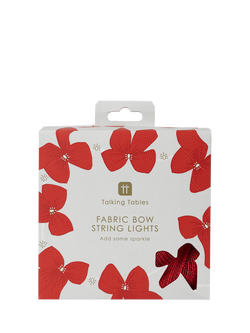 Talking Tables Folklore 10 LED Bow String Lights, Red, Red