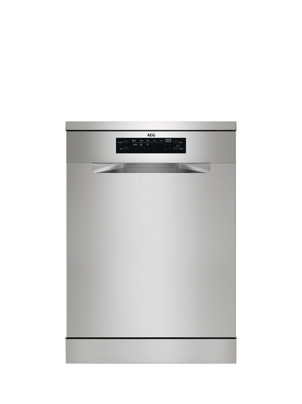 AEG FFB64627ZM Freestanding Dishwasher, Stainless Steel, Stainless Steel