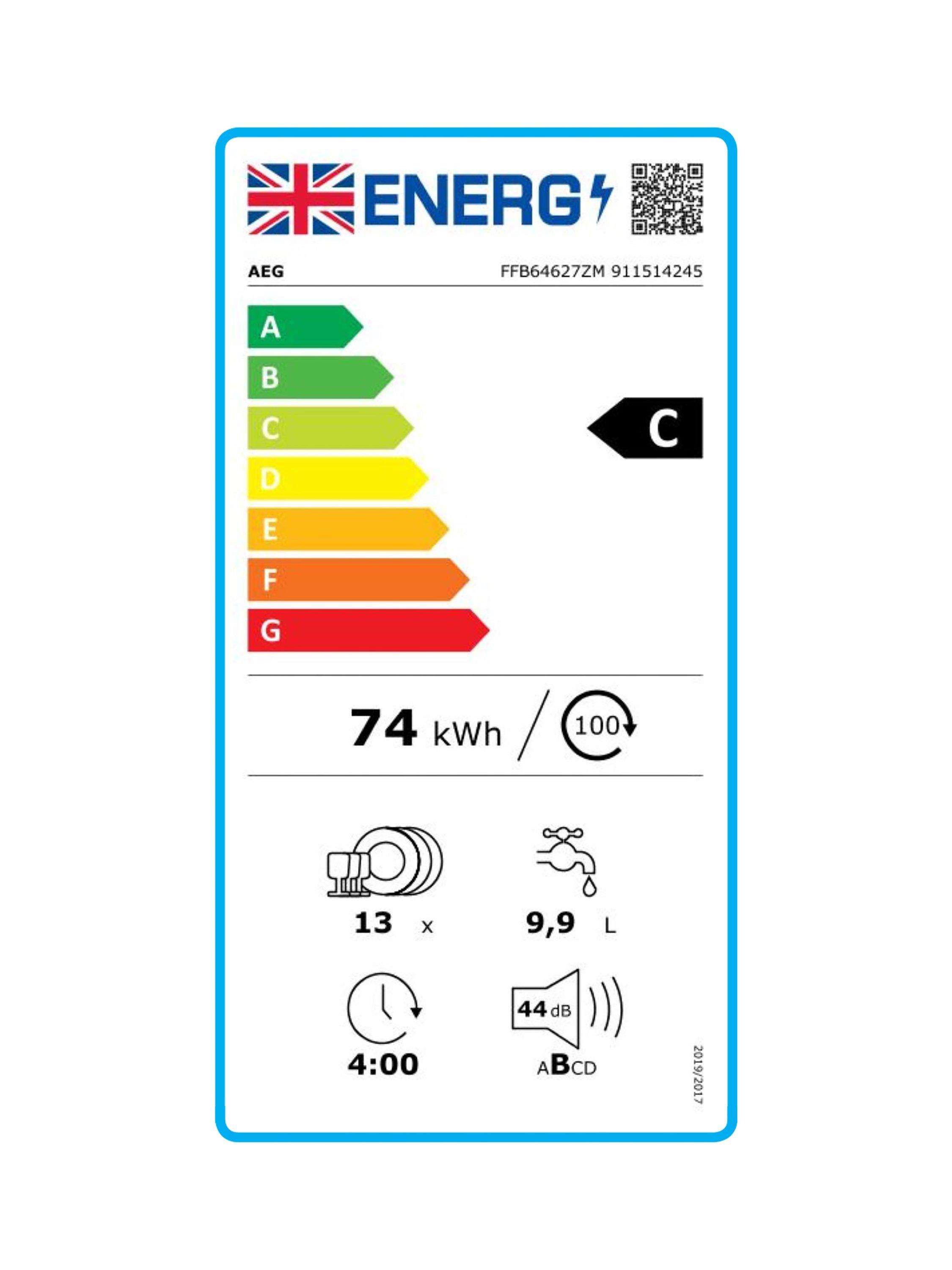 This item is rated C for energy efficiency on a scale from A (most efficient) to G (least efficient).
