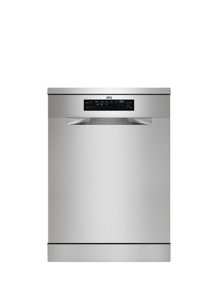 AEG FFB74917ZM Freestanding Dishwasher, Stainless Steel, Stainless Steel