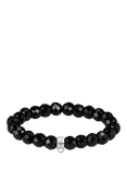 THOMAS SABO Obsidian Bead Charm Bracelet, Black/Silver