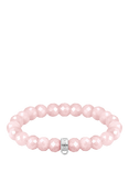 THOMAS SABO Rose Quartz Bead Charm Bracelet, Pink/Silver