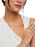 THOMAS SABO Lovely Daisy Zirconia Pendant Necklace, Silver