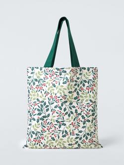 John Lewis Christmas Cotton Tote Bag, Multi - view 2, Multi