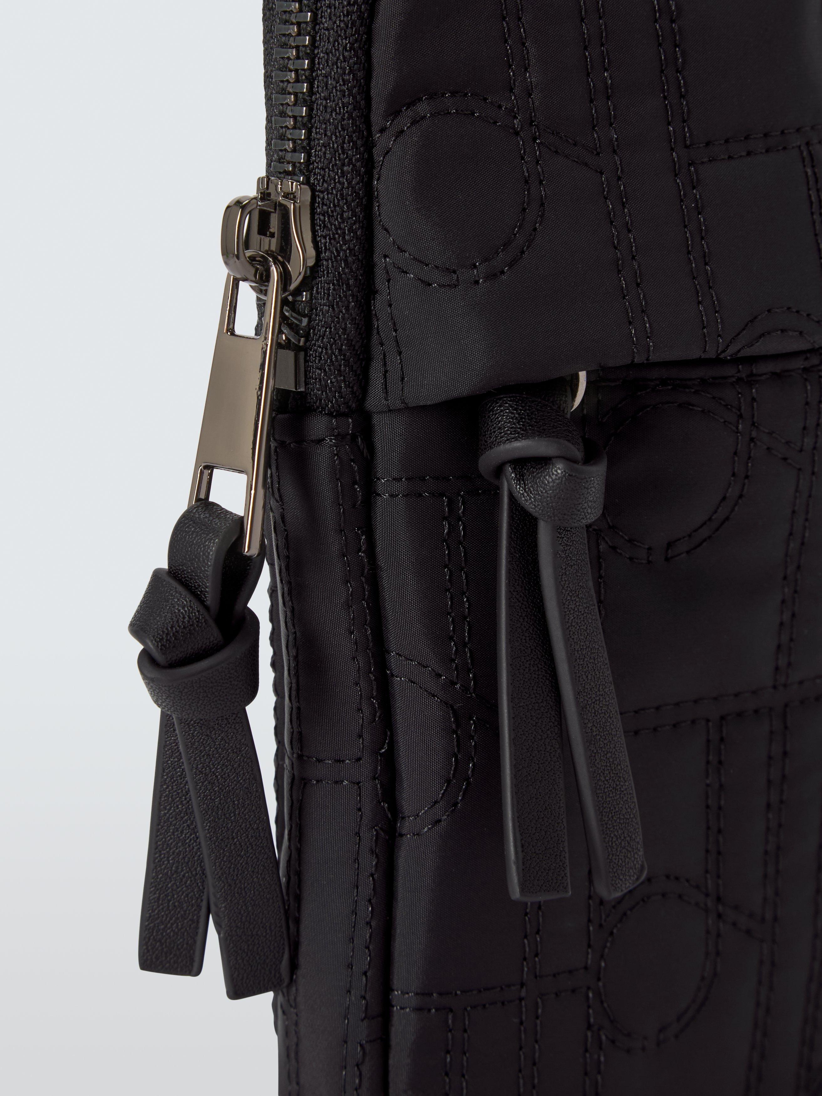 Product image 5 of 6, which shows John Lewis Quilted Crossbody Phone Bag, Black