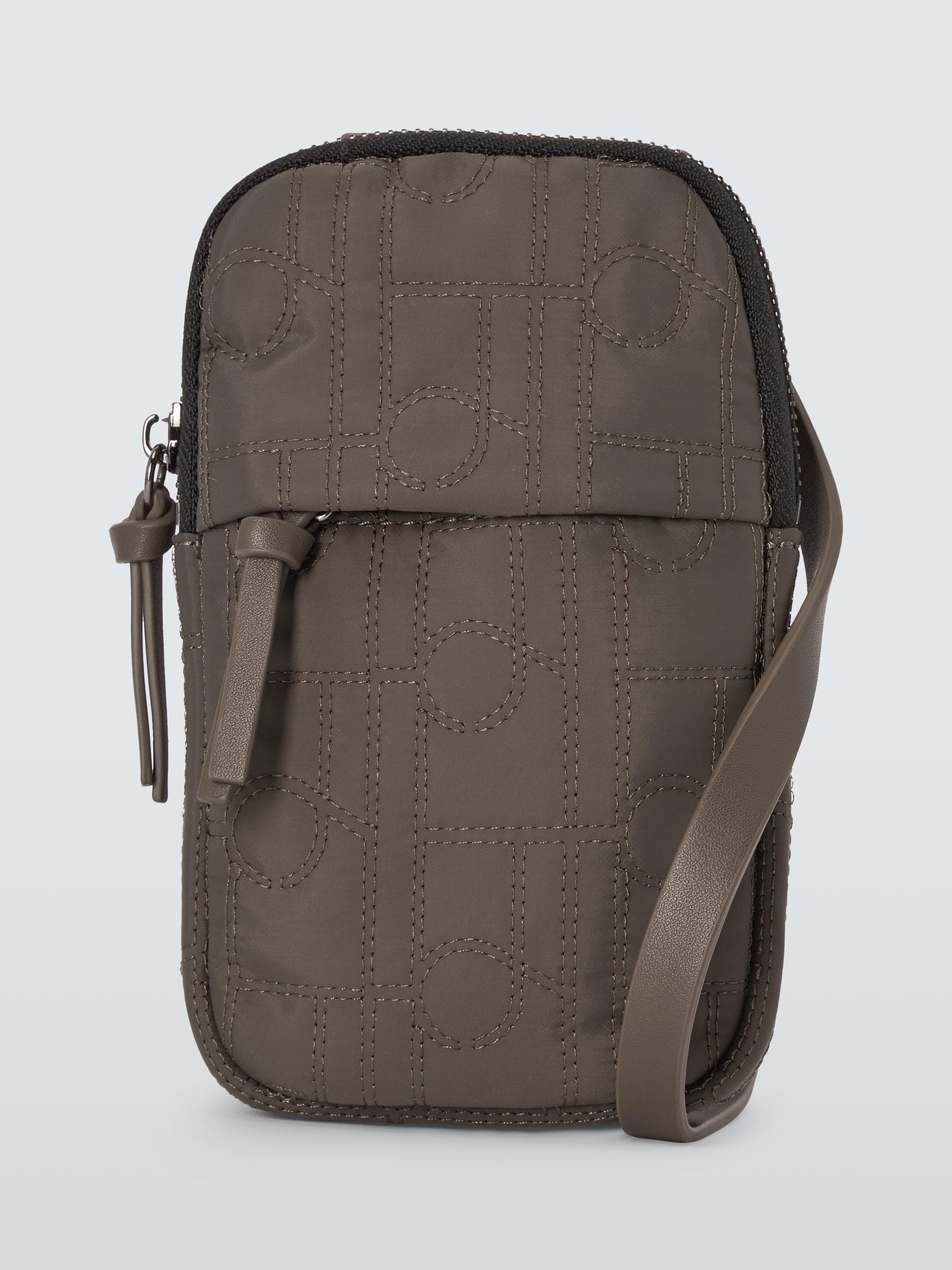 Product image 1 of 6, which shows John Lewis Quilted Crossbody Phone Bag, Khaki