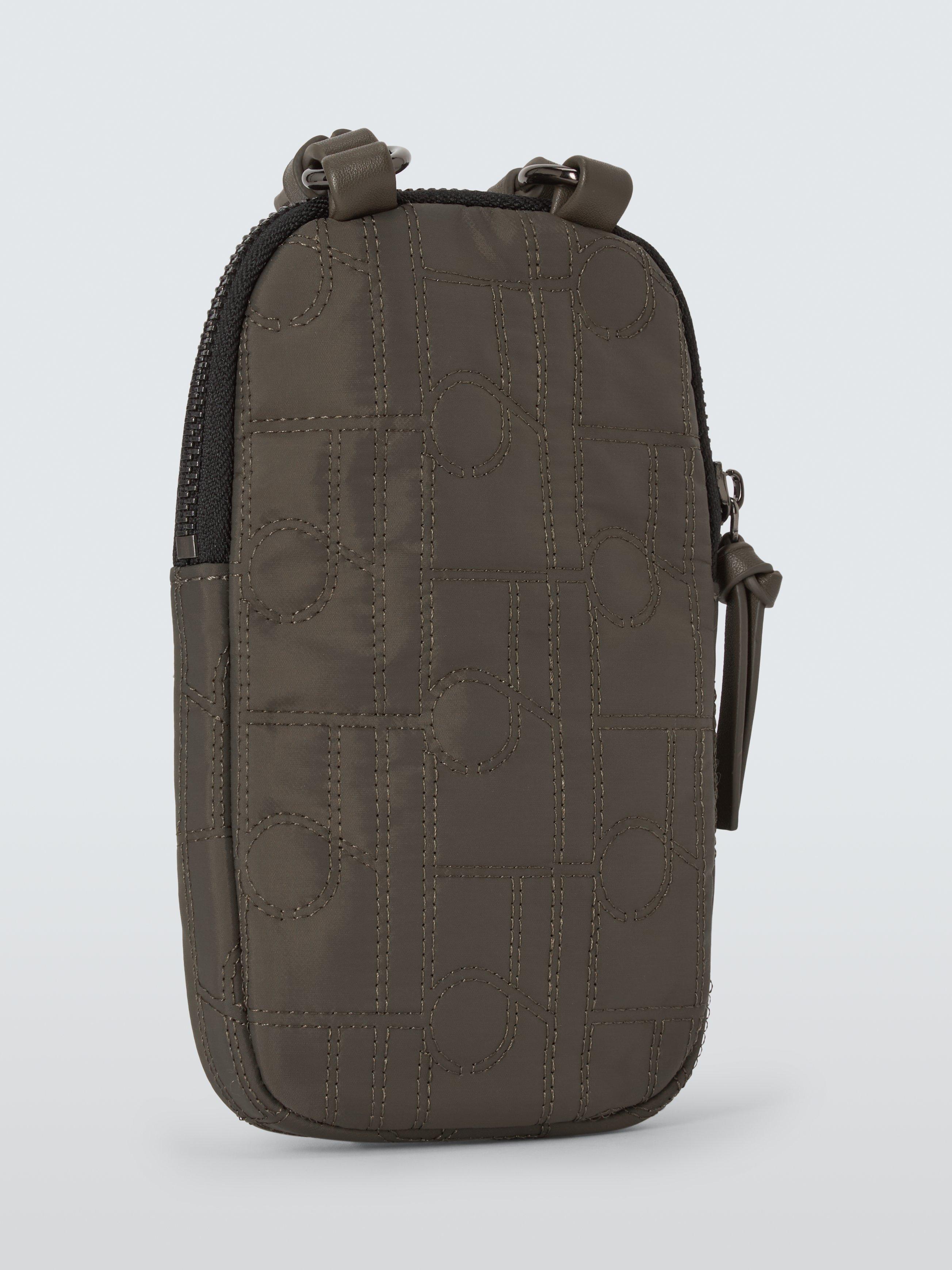 Product image 3 of 6, which shows John Lewis Quilted Crossbody Phone Bag, Khaki