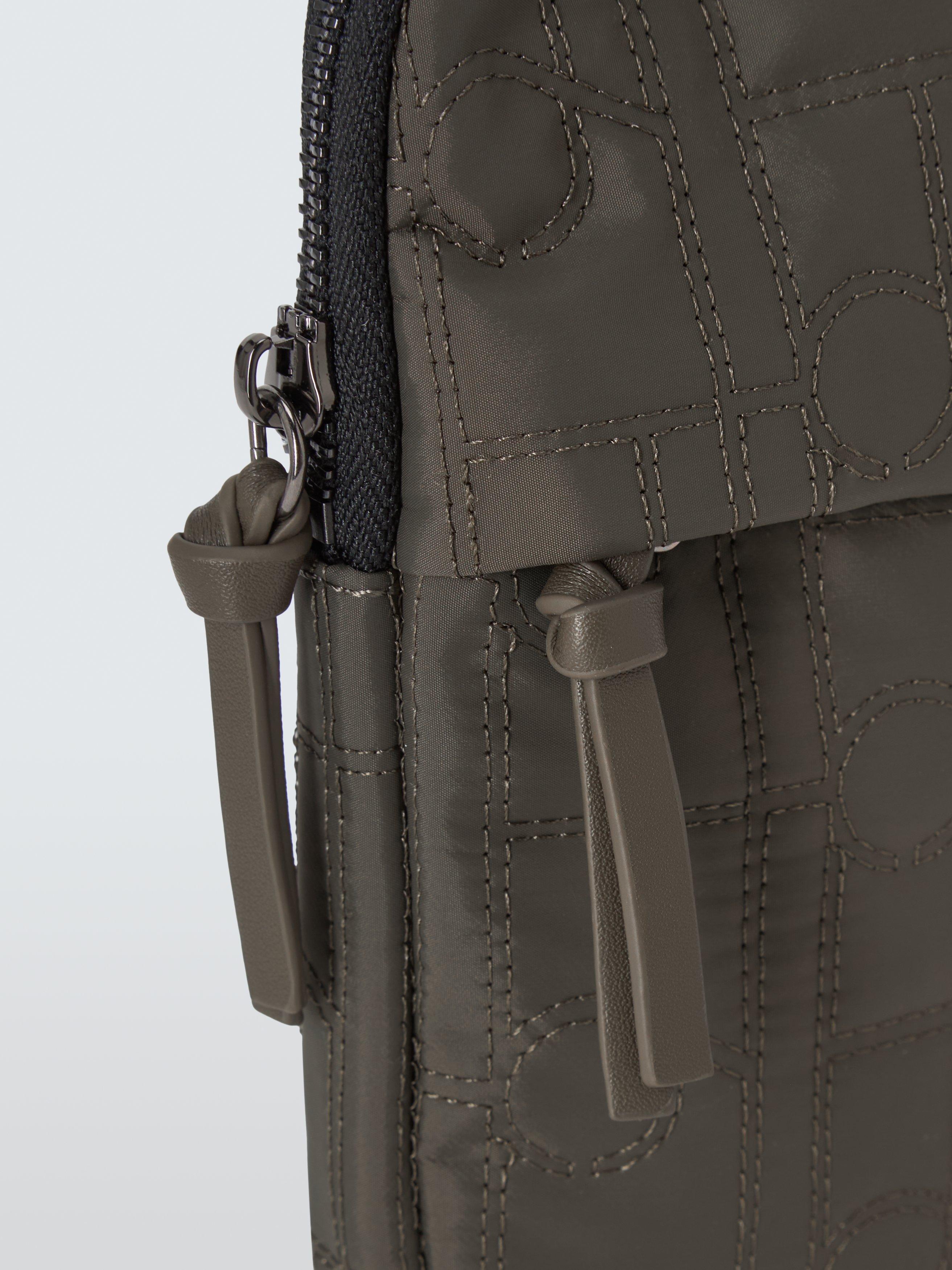 Product image 5 of 6, which shows John Lewis Quilted Crossbody Phone Bag, Khaki