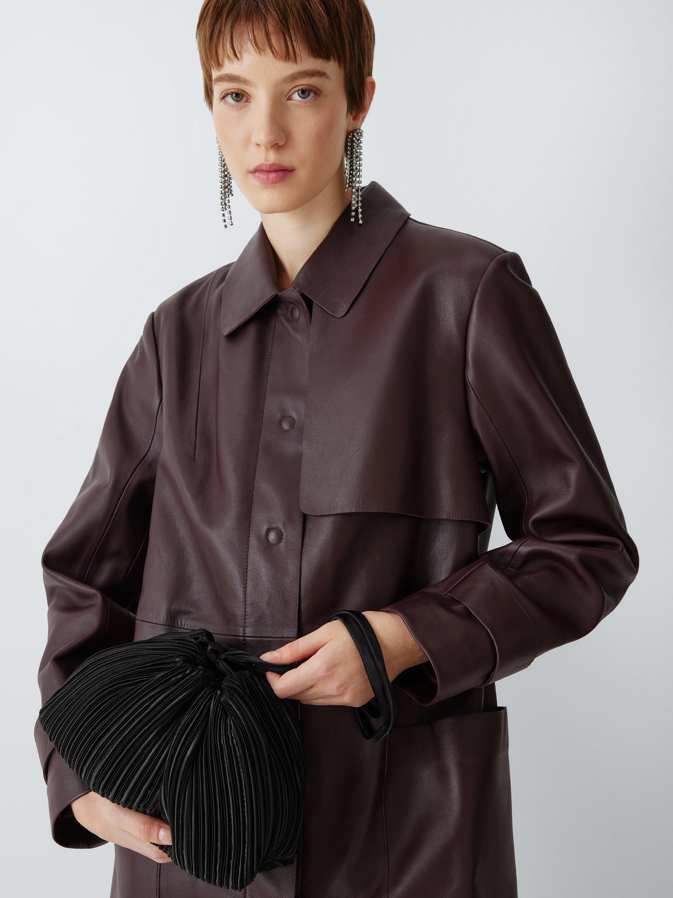 Product image 6 of 6, which shows John Lewis Pleated Satin Drawstring Crossbody Bag, Black