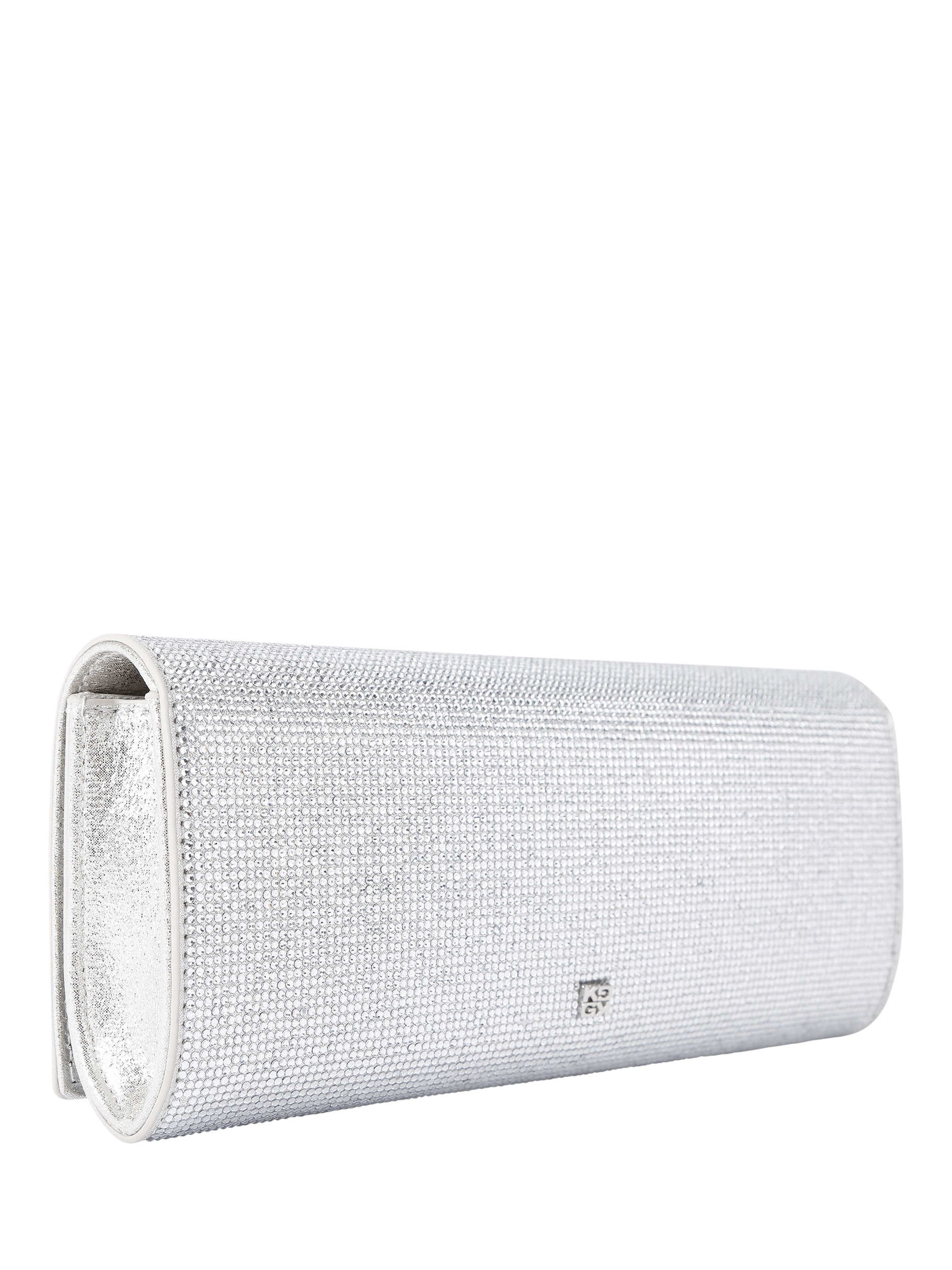 Product image 5 of 6, which shows KG Kurt Geiger Baily Clutch Bag, Silver
