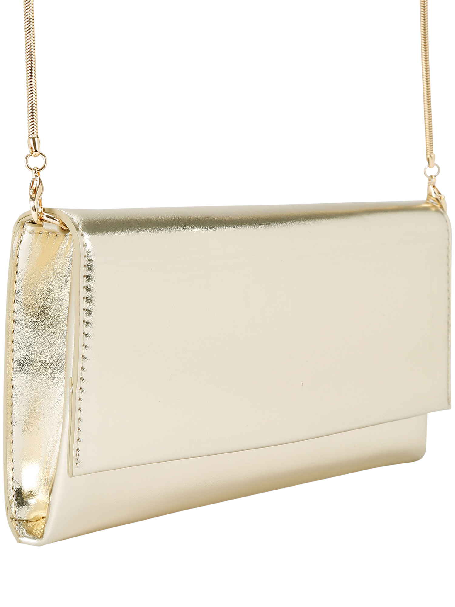 Product image 4 of 6, which shows KG Kurt Geiger Brielle Clutch Bag, Gold