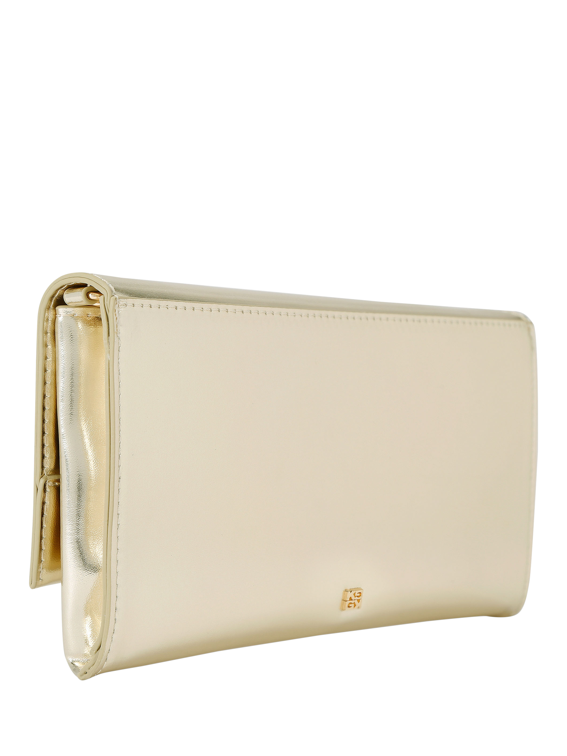 Product image 5 of 6, which shows KG Kurt Geiger Brielle Clutch Bag, Gold