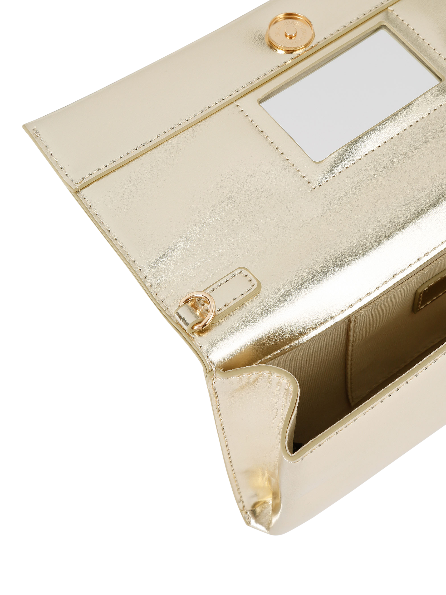 Product image 6 of 6, which shows KG Kurt Geiger Brielle Clutch Bag, Gold