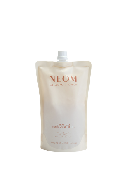 NEOM Wellbeing London Great Day Hand Wash Refill, 600ml, 