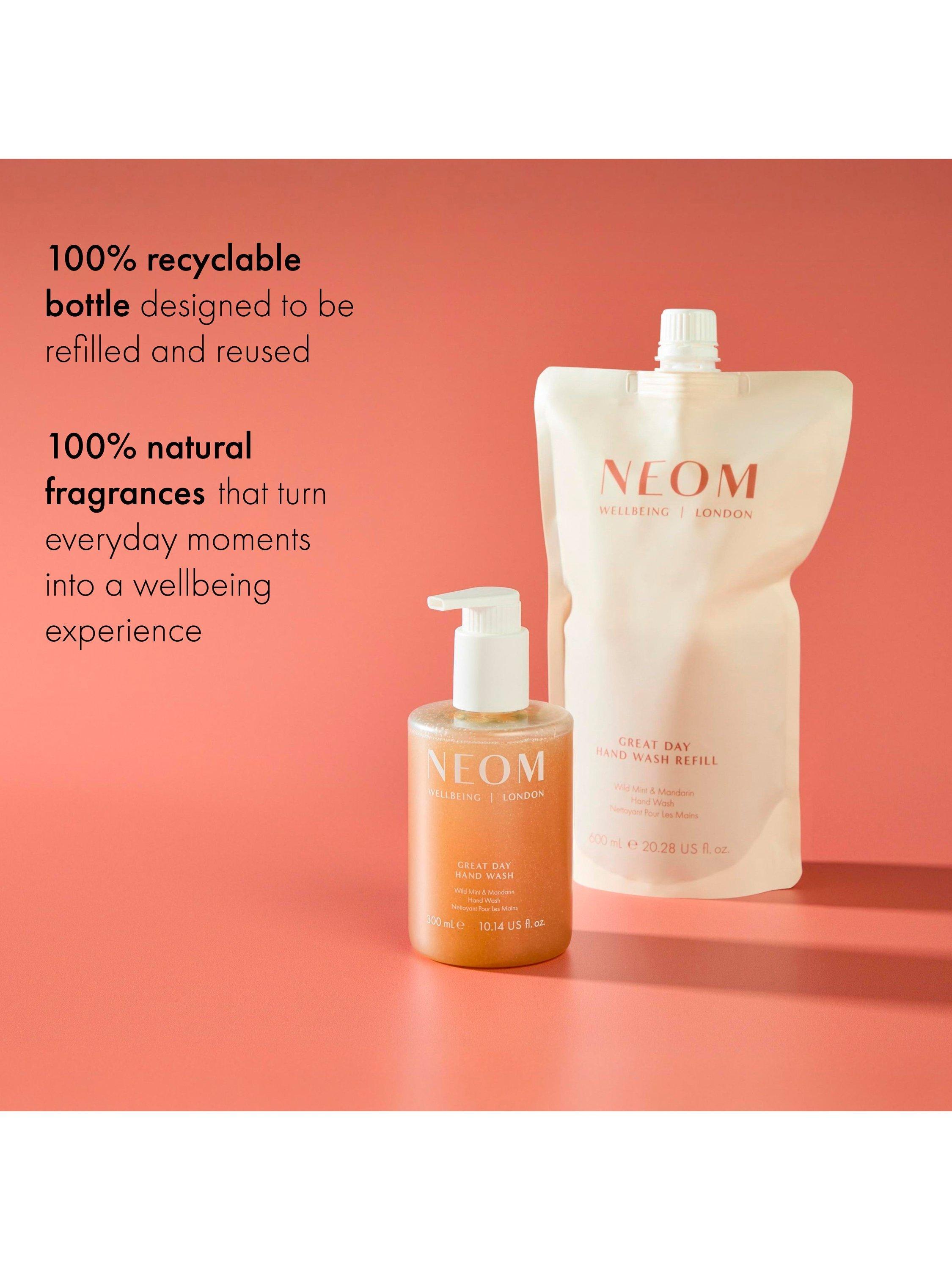 Product image 3 of 7, which shows NEOM Wellbeing London Great Day Hand Wash Refill, 600ml