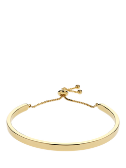 Melissa Odabash Cuff Bangle with Toggle Chain, Gold, Gold