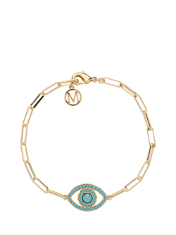 Melissa Odabash Turquoise Eye Bracelet, Gold, Gold/Turquoise