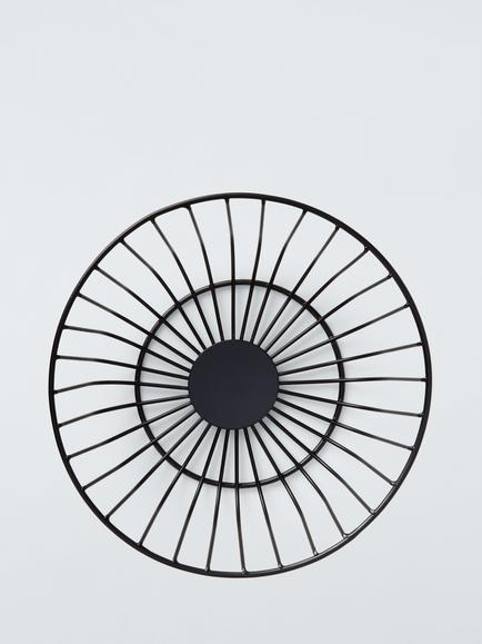 John Lewis Round Wire Basket, 25.5cm, Black - view 2, Black