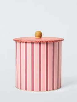 John Lewis x Sanderson Pinetum Stripe Biscuit Barrel, 5L, Pink, Multi