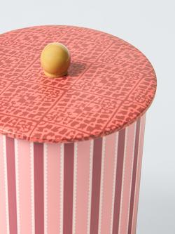 John Lewis x Sanderson Pinetum Stripe Biscuit Barrel, 5L, Pink - view 2, Multi