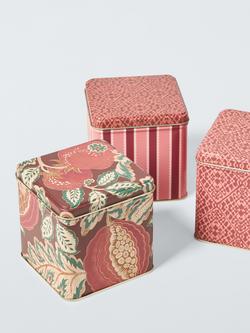 John Lewis x Sanderson Tin Storage Caddy, Set of 3, Multi - view 2, Multi