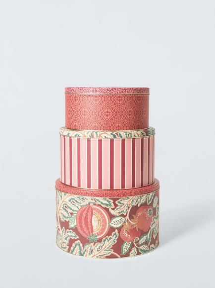 John Lewis x Sanderson Round Cake Tins, Set of 3, Multi, Multi