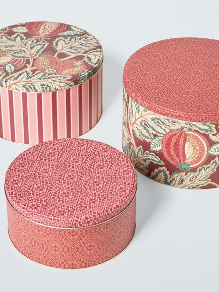John Lewis x Sanderson Round Cake Tins, Set of 3, Multi - view 2, Multi
