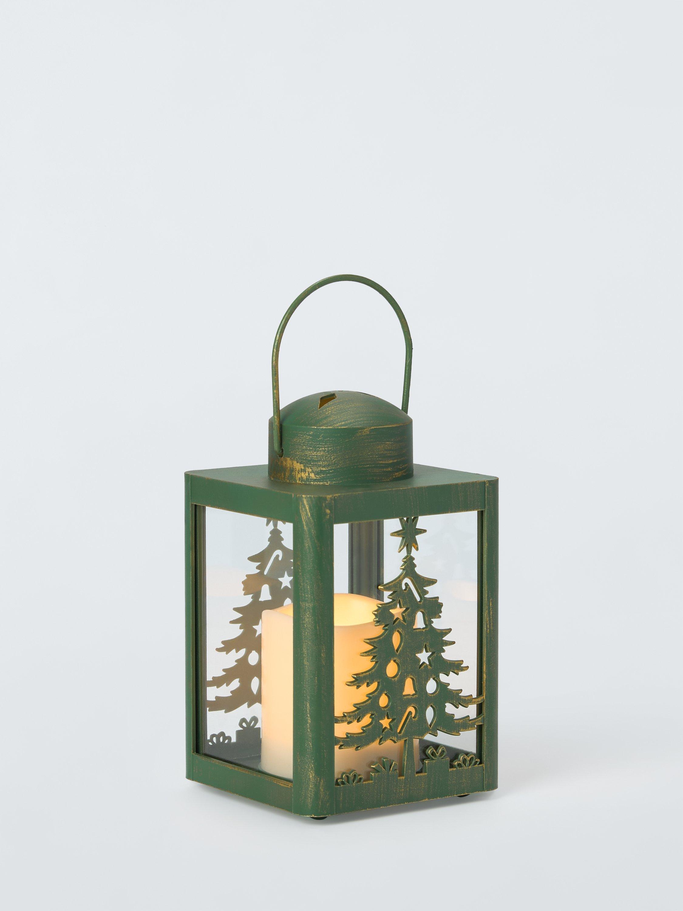 Lumineo Christmas Tree LED Lantern Decoration, Green