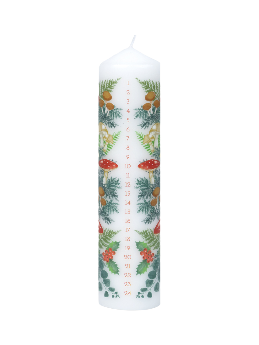 Talking Tables Woodland Advent Pillar Candle, H20cm