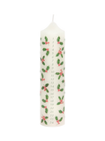 Talking Tables Holly Advent Pillar Candle, H20.5cm