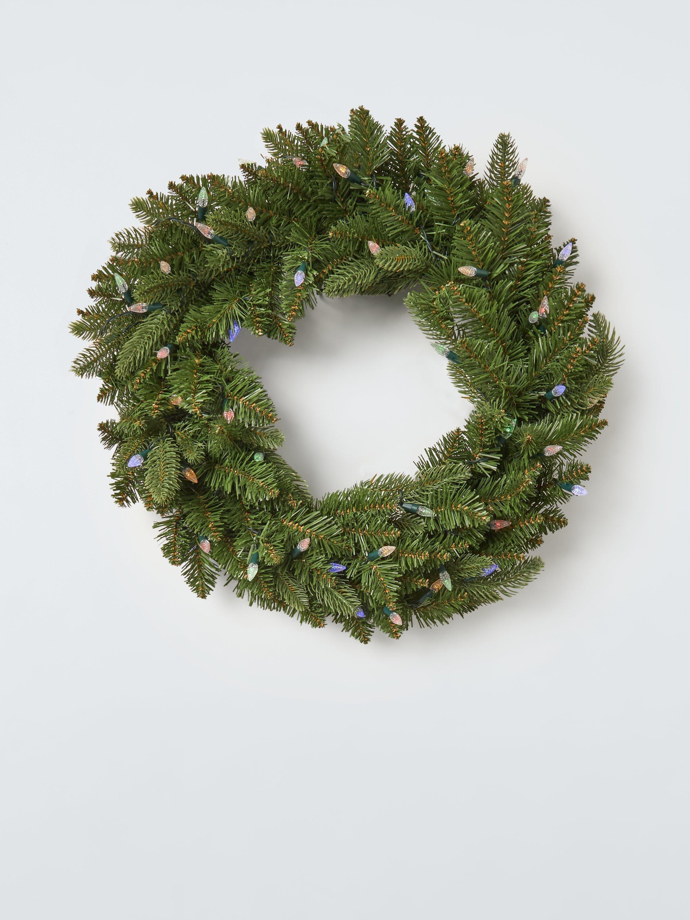 John Lewis 50 LED Plain Wreath, Dia.60cm