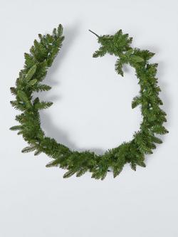 John Lewis 50 LED Plain Garland, L180cm, Green