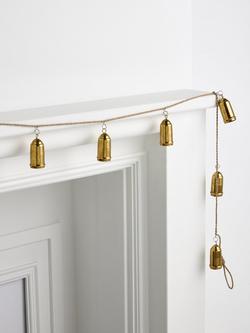 John Lewis Brass Bell Garland, L180cm - view 2, Gold