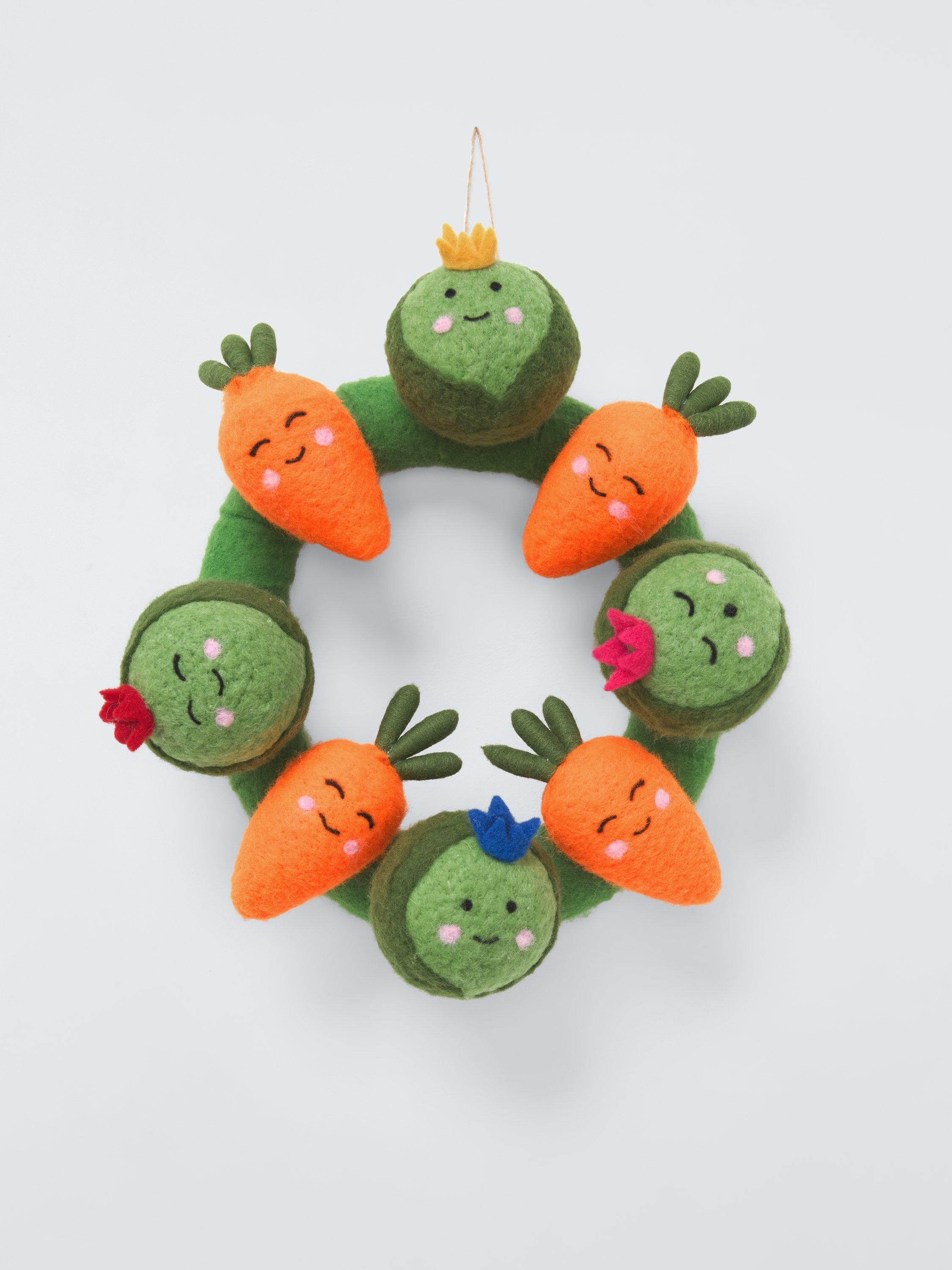 John Lewis Sprout and Carrot Wreath, Dia.30cm