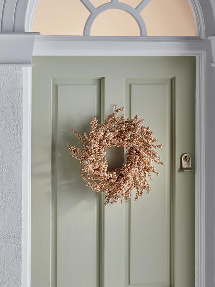 John Lewis Gold Berry Wreath, Dia.45cm - view 2, Gold