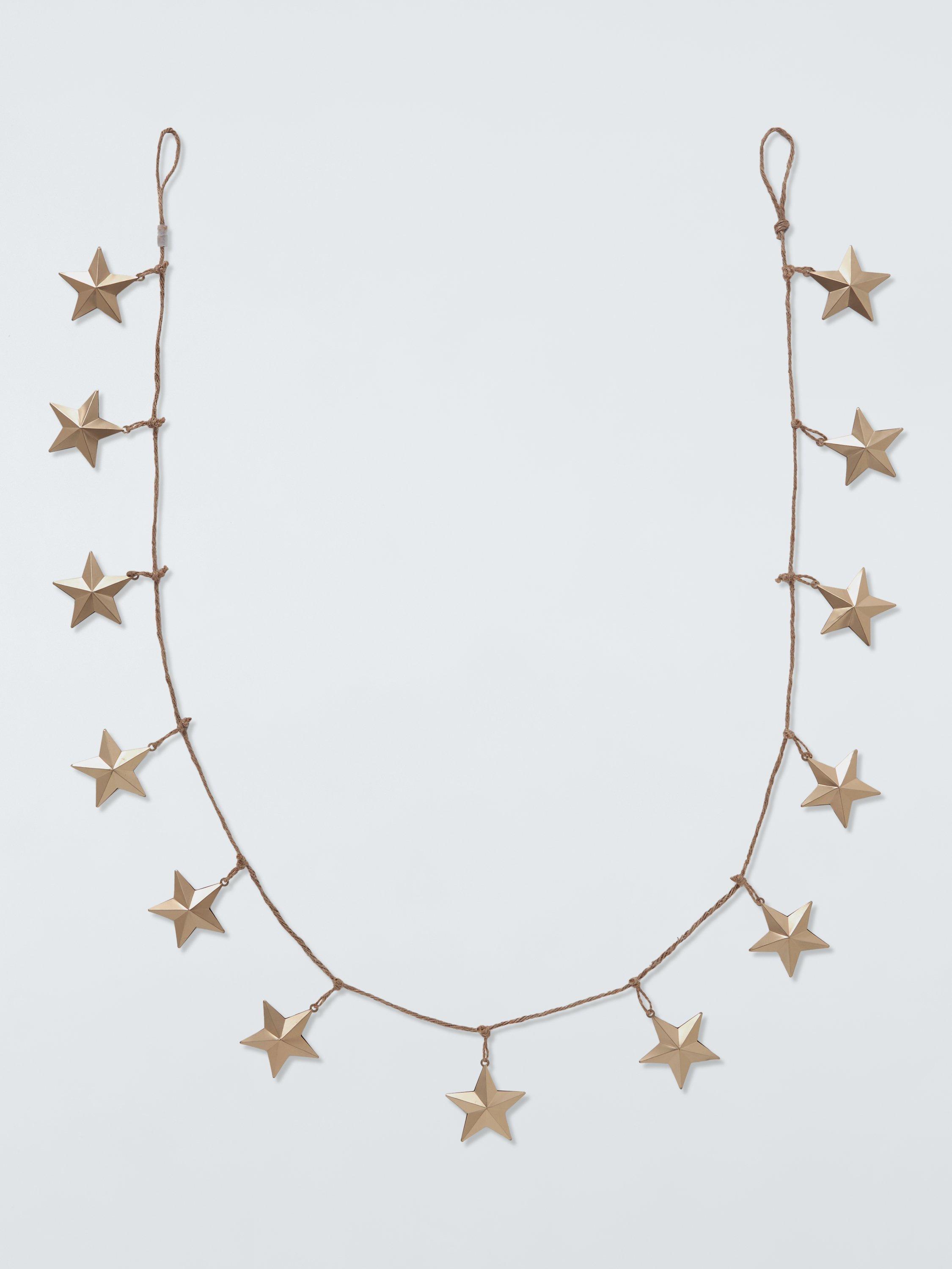 John Lewis Metal Star Garland, L180cm