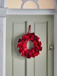 John Lewis Velvet Bow Wreath, Dia.38cm