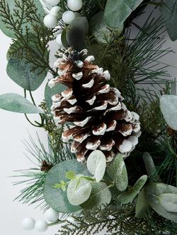 John Lewis Snowy Eucalyptus Wreath, Dia.48cm - view 2, White