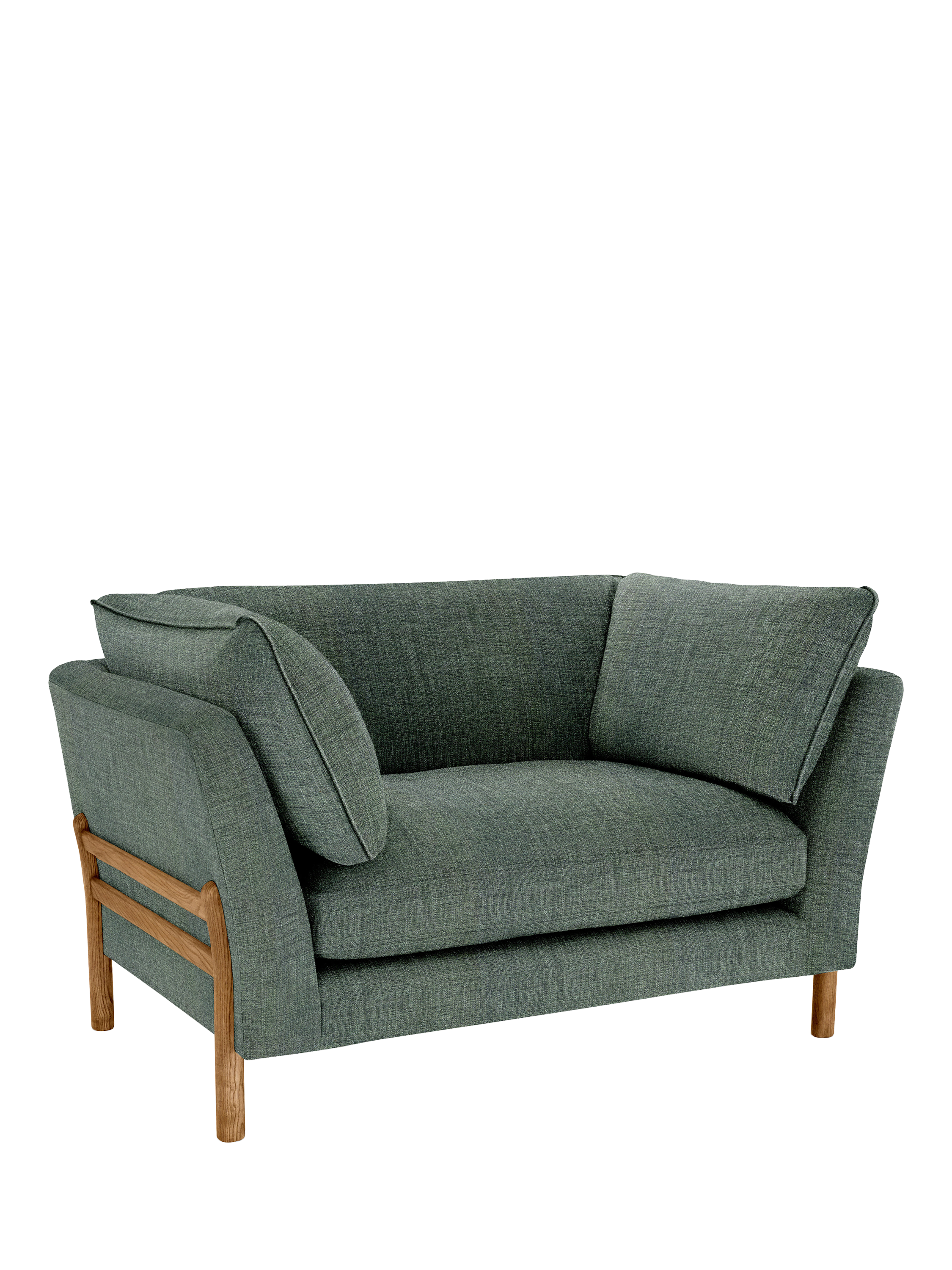 Ellesborough Range, ercol for John Lewis Ellesborough Snuggler, Fine Weave Forest Green
