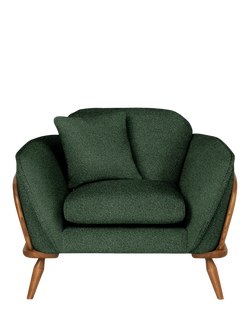 ercol for John Lewis Hexton Armchair - view 2, Boucle Fern