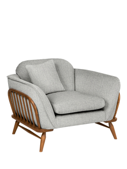ercol for John Lewis Hexton Armchair, Fine Weave Grey