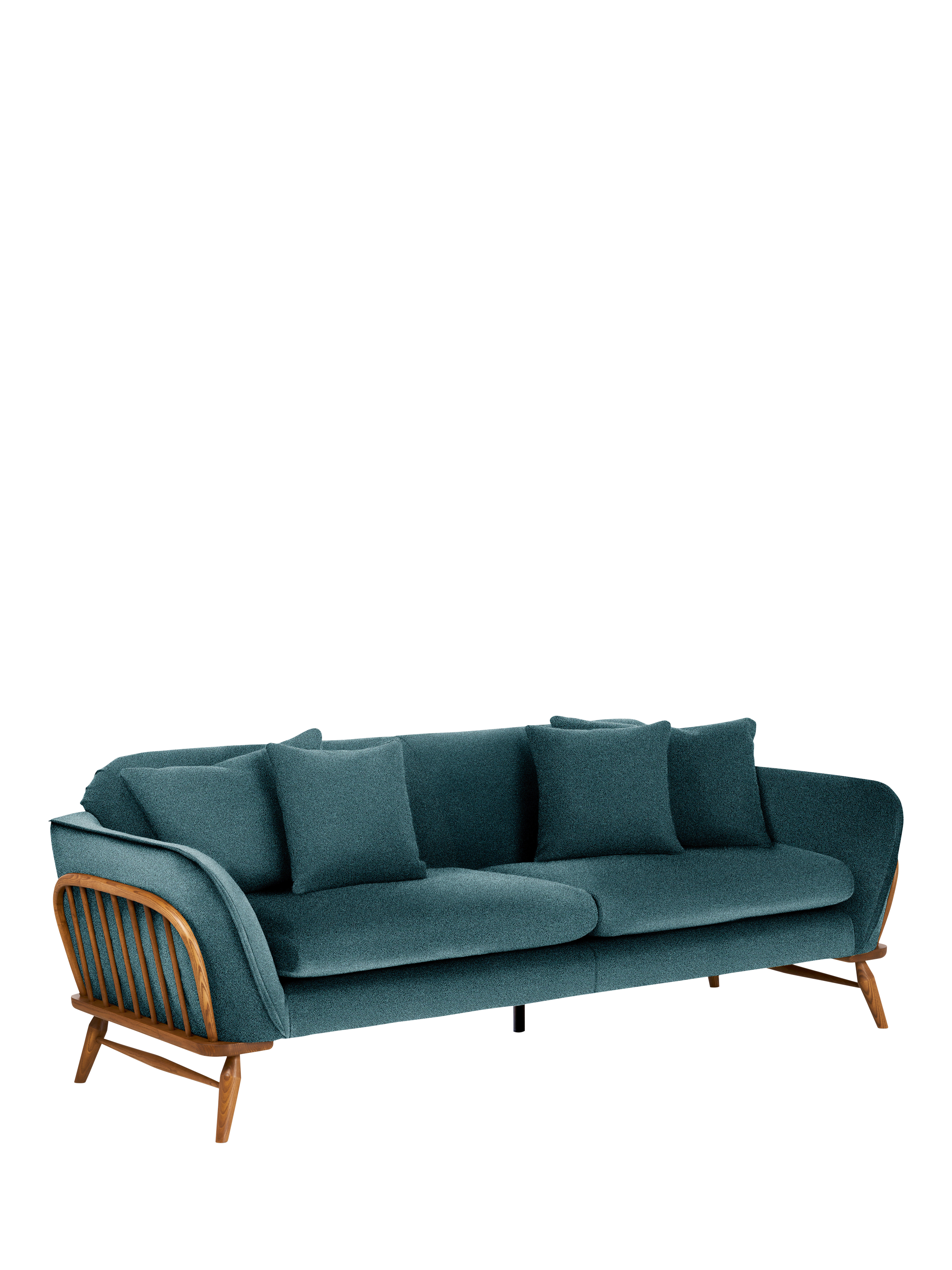 Hexton Range, ercol for John Lewis Hexton Large 3 Seater Sofa, Boucle Airforce