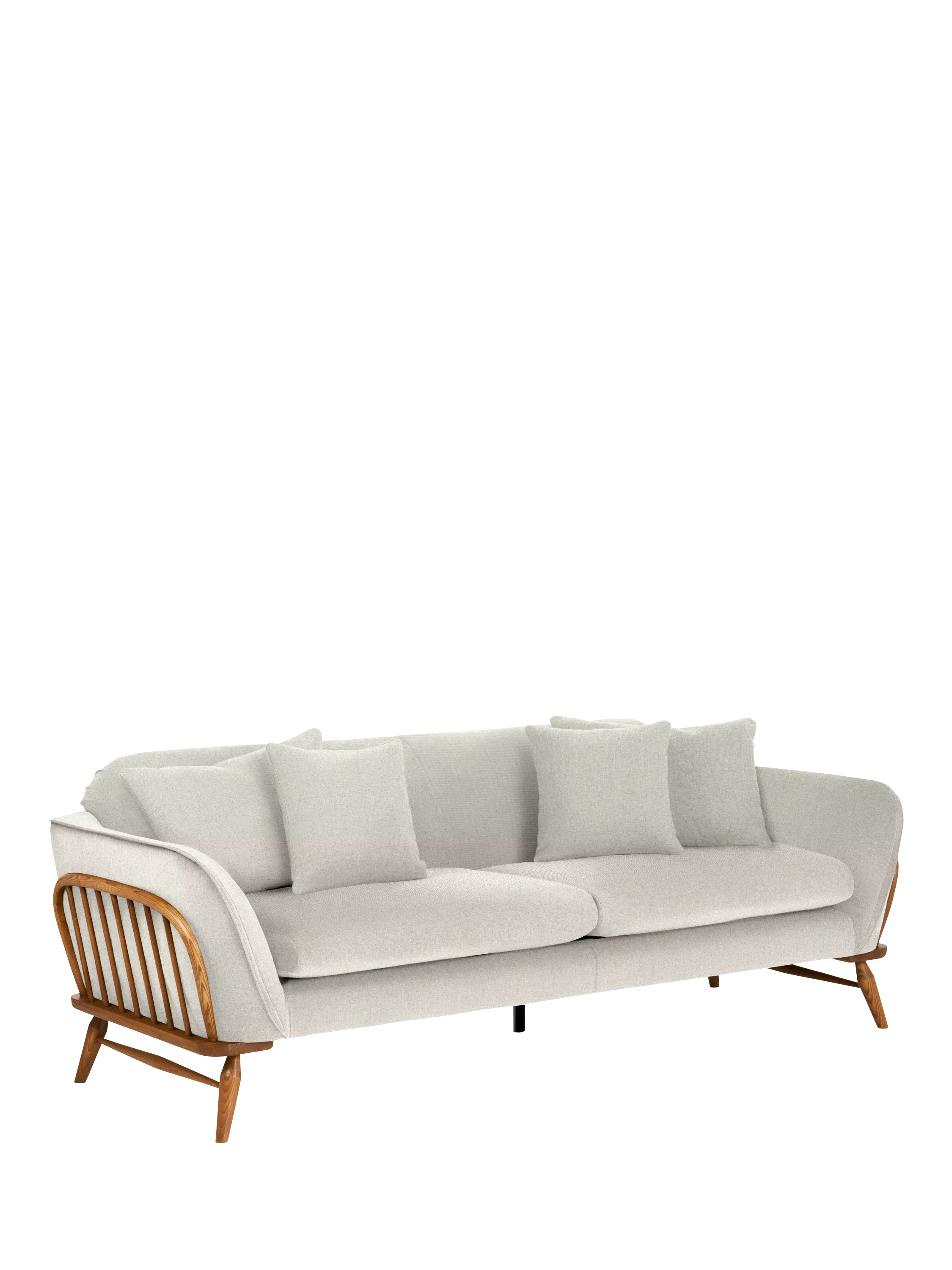ercol for John Lewis Hexton Large 3 Seater Sofa, Vintage Ash Leg
