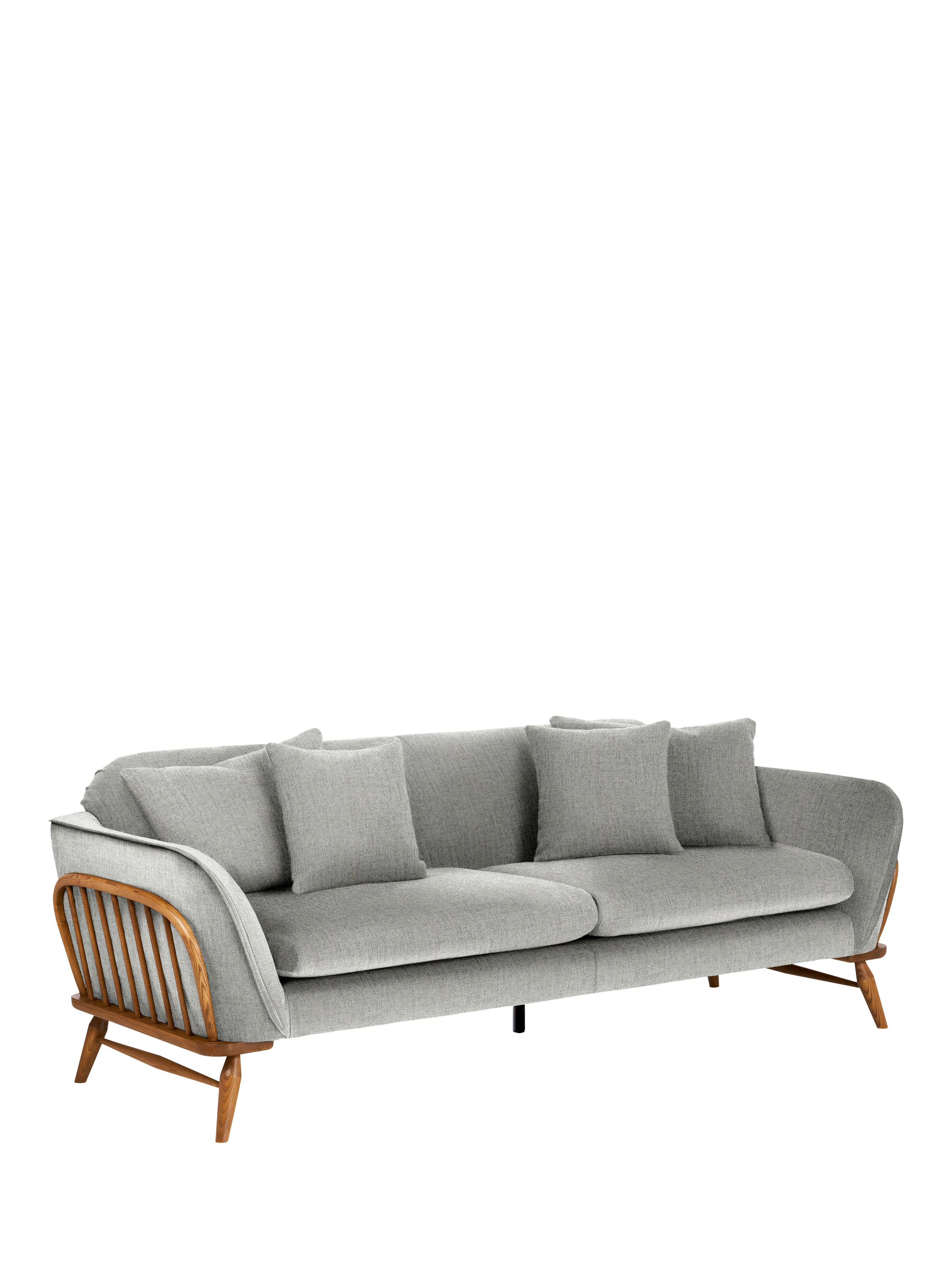 Hexton Range, ercol for John Lewis Hexton Large 3 Seater Sofa, Fine Weave Grey