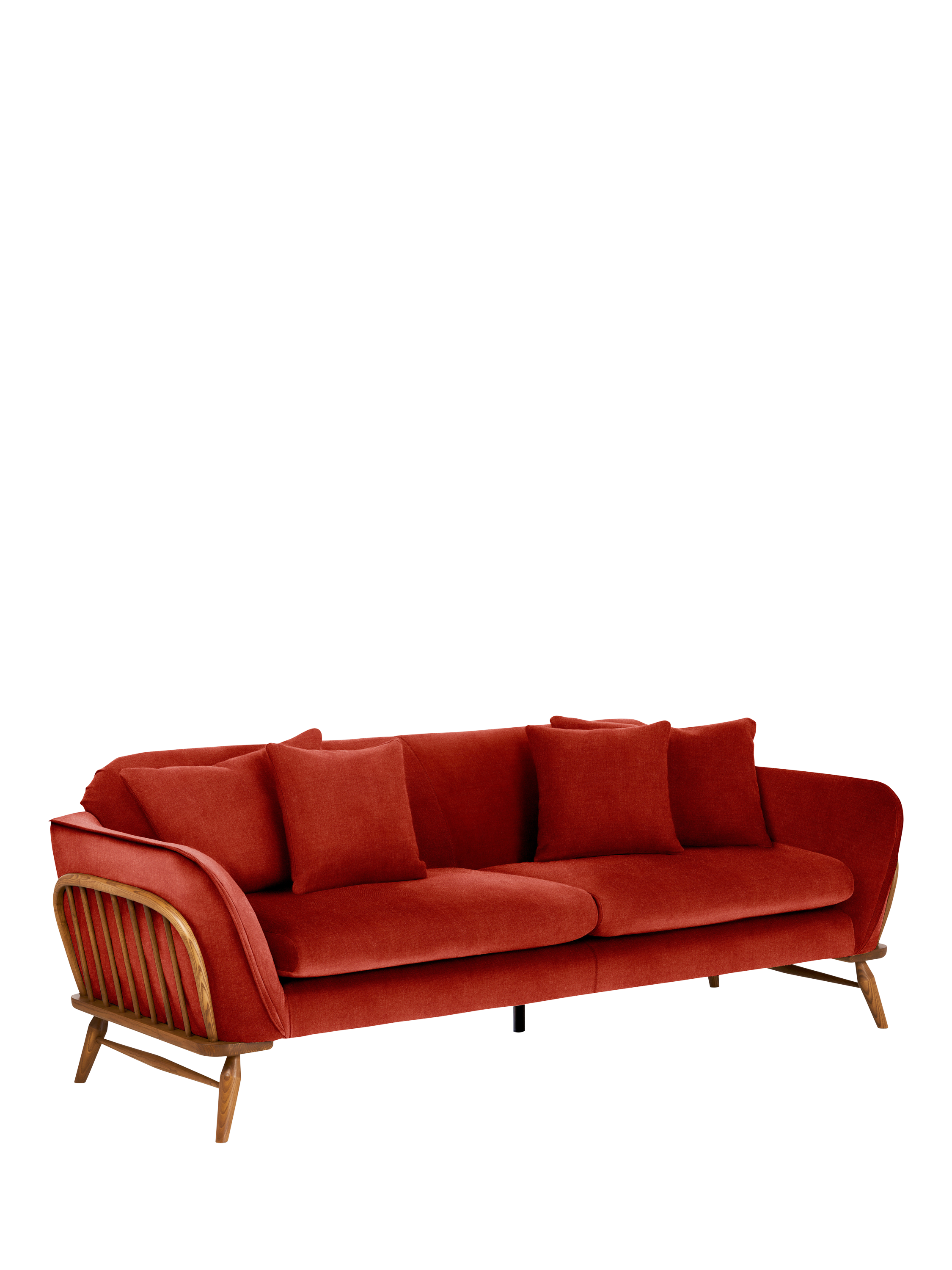 Hexton Range, ercol for John Lewis Hexton Large 3 Seater Sofa, Soft Chenille Harissa