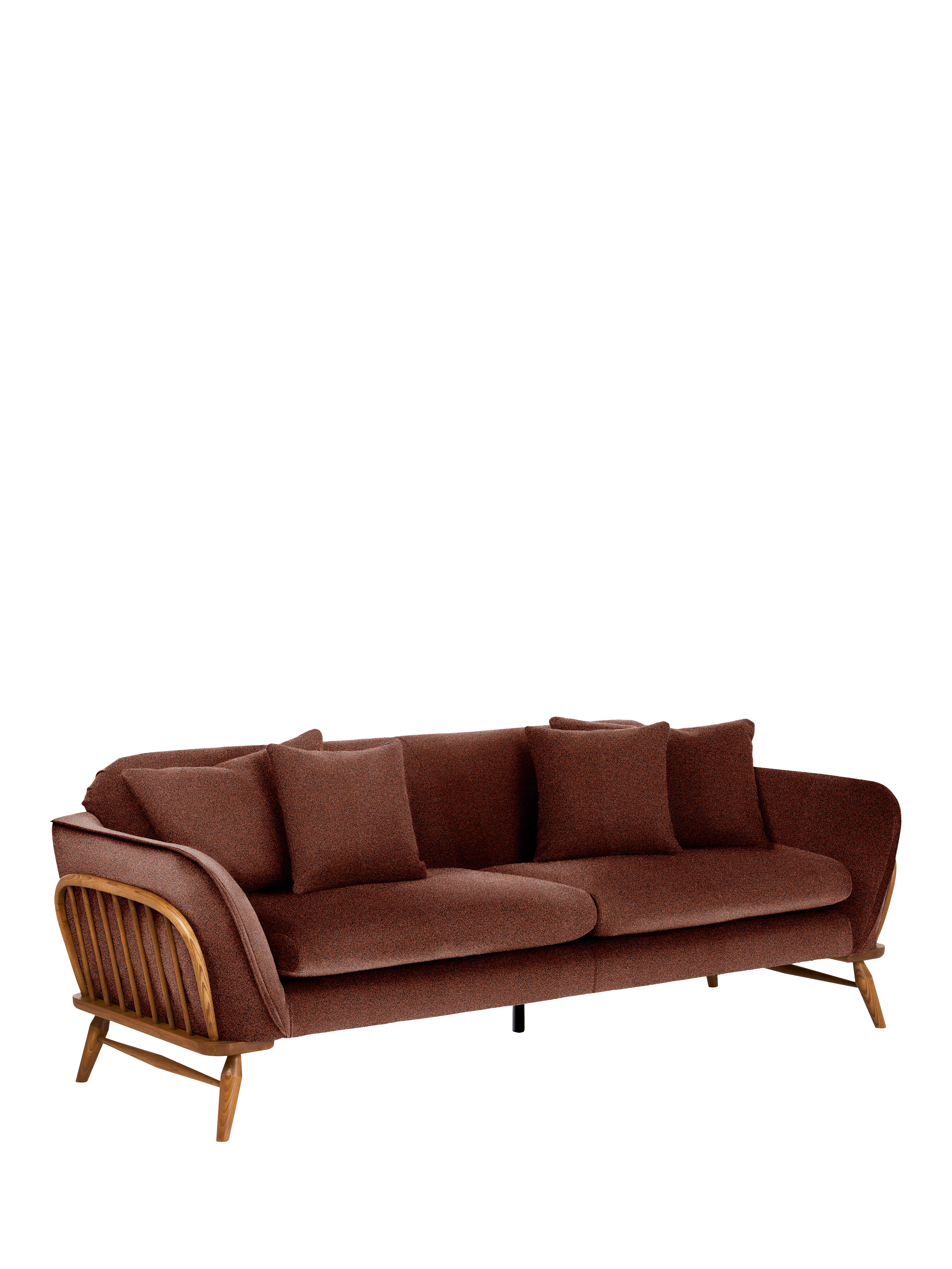 Hexton Range, ercol for John Lewis Hexton Large 3 Seater Sofa, Boucle Henna