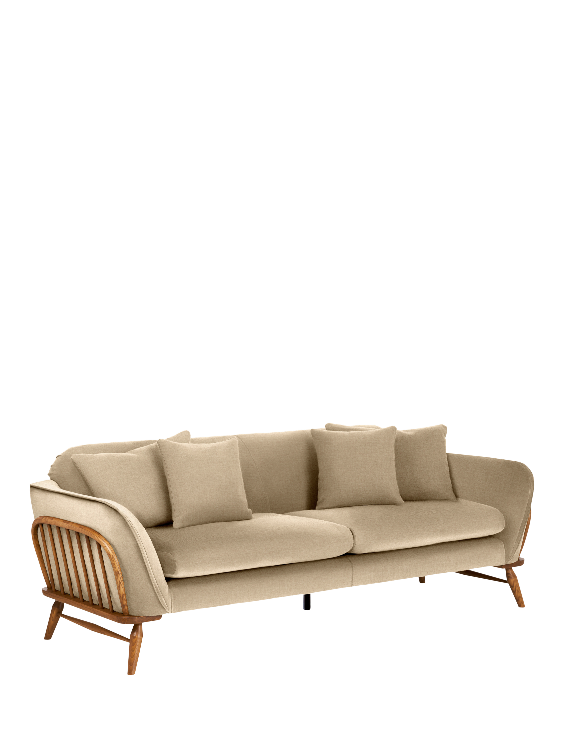 Hexton Range, ercol for John Lewis Hexton Large 3 Seater Sofa, Soft Chenille Malt