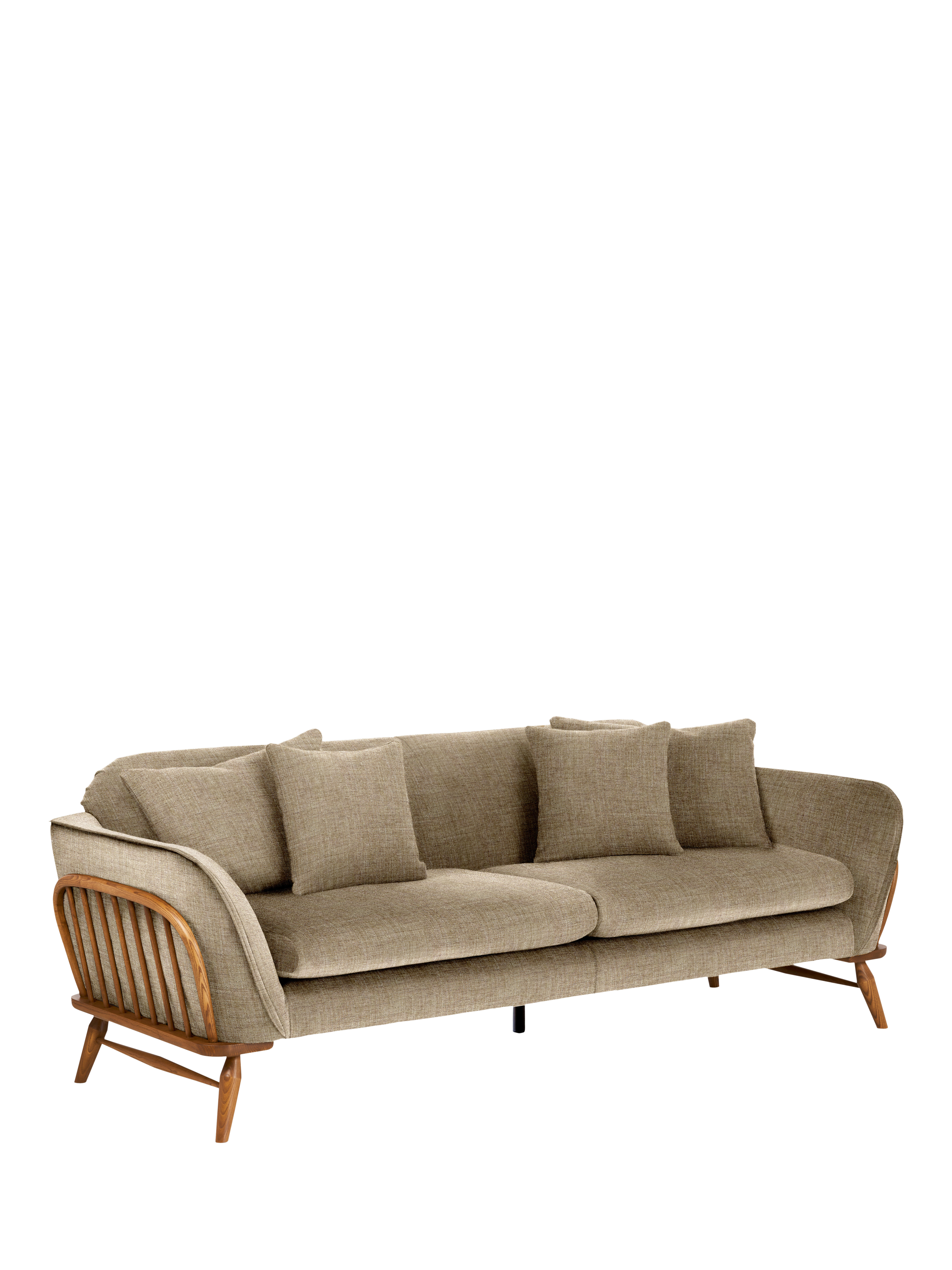 Hexton Range, ercol for John Lewis Hexton Large 3 Seater Sofa, Fine Weave Natural